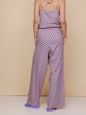 Check Topje en Wijde broek set Dames from SNURK