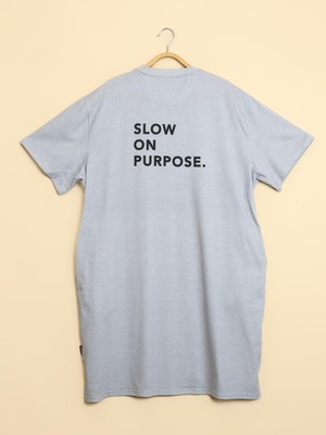 Slow Grey Relaxed Tee Dress Dames from SNURK