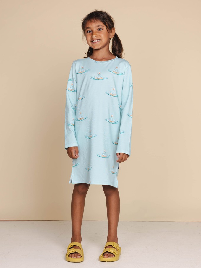 Indische Waterlelies Long Sleeve Dress Kids from SNURK