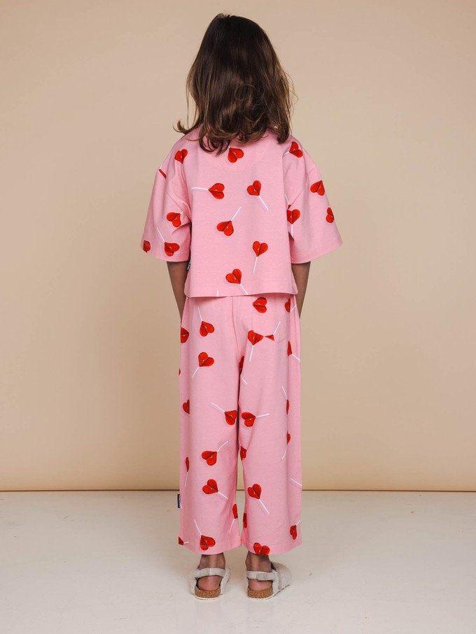 Lollipop Love Cropped T-shirt en Wijde broek set Kids from SNURK