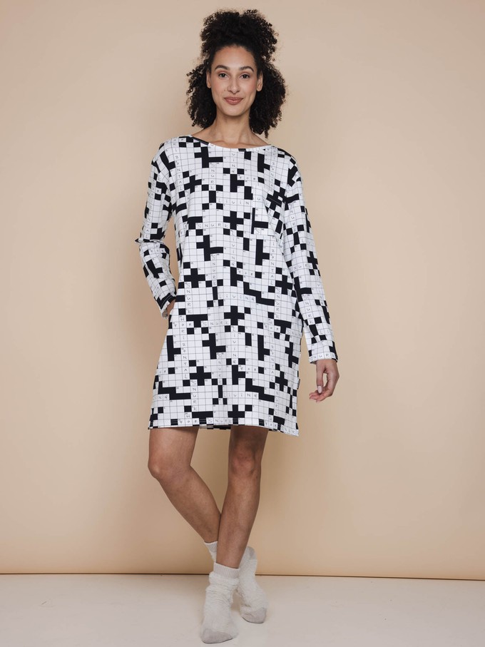 Crossword Long Sleeve Dress Dames from SNURK