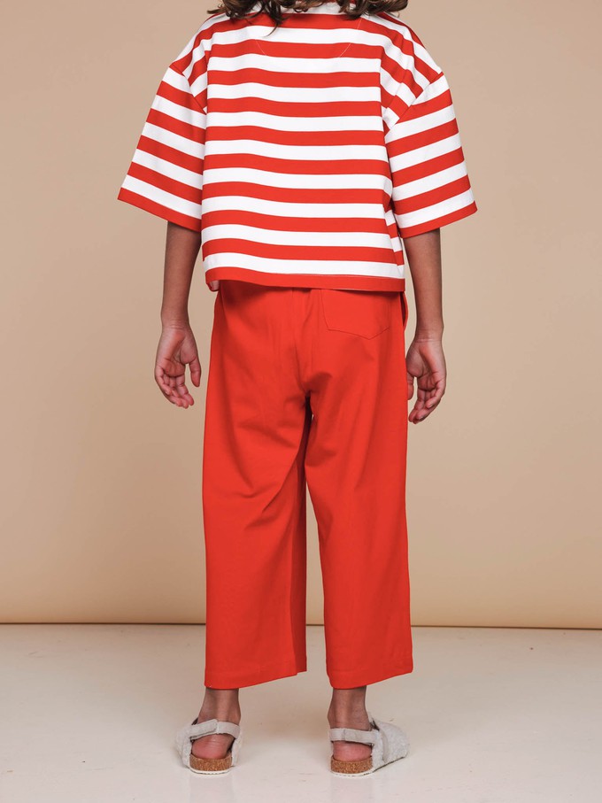 Coral Red Wijde broek Kids from SNURK