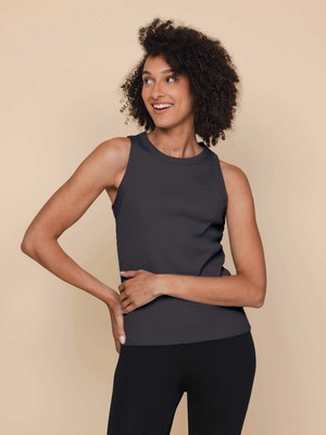 Charcoal Black Tanktop Dames from SNURK