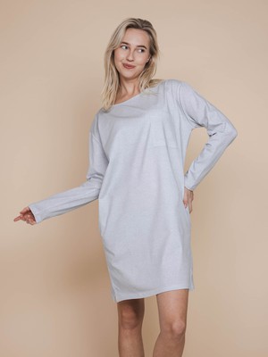 Slow Grey Long Sleeve Dress Dames from SNURK