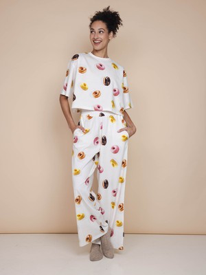 Donuts Cropped T-Shirt en Wijde broek set Dames from SNURK
