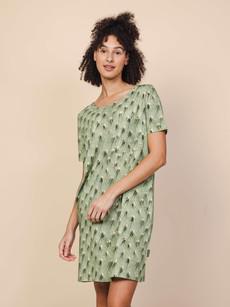 Cozy Cactus T-shirt Dress Dames via SNURK