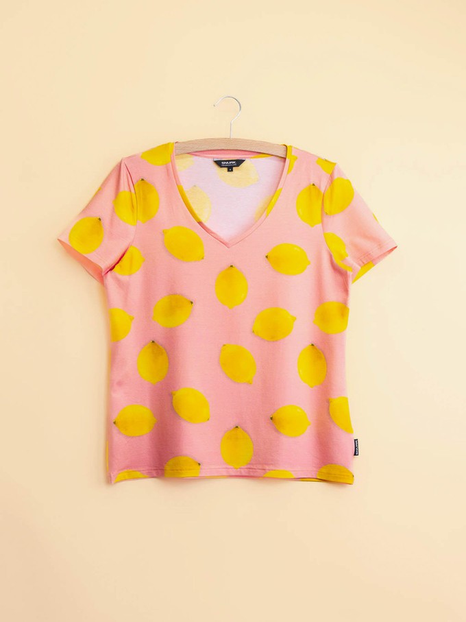 Lemon V-neck T-shirt en Shorts set Dames from SNURK