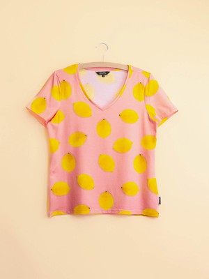 Lemon V-neck T-shirt en Shorts set Dames from SNURK