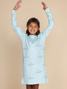 Indische Waterlelies Long Sleeve Dress Kids via SNURK