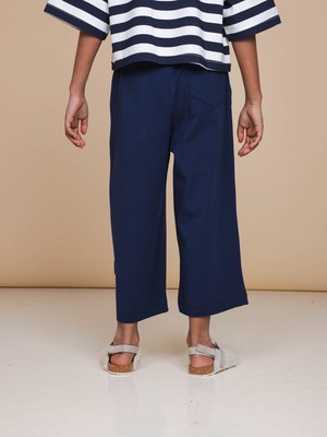 Navy Wijde broek Kids from SNURK