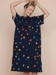 Building Blocks Relaxed Tee Dress Dames via SNURK