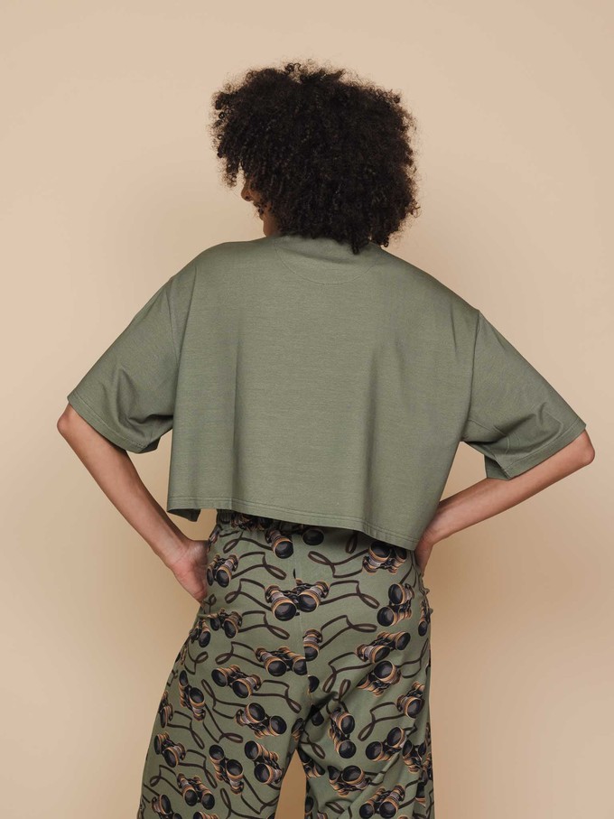 Binoculars Cropped T-shirt en Wijde broek set Dames from SNURK