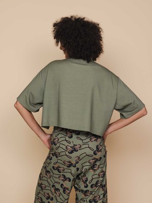Binoculars Cropped T-shirt en Wijde broek set Dames from SNURK