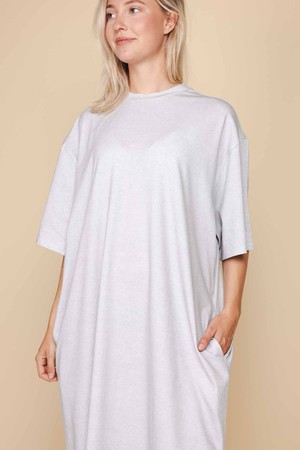 Slow Grey Relaxed Tee Dress Dames from SNURK
