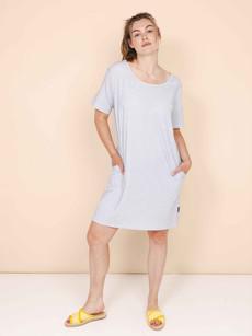 Grey T-shirt Dress Dames via SNURK