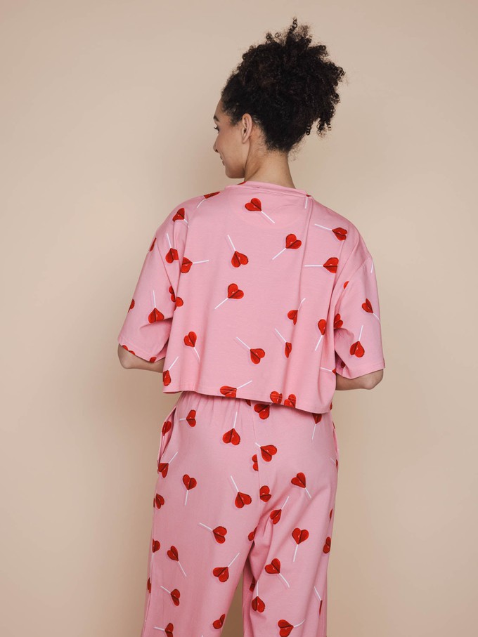 Lollipop Love Cropped T-Shirt en Wijde broek set Dames from SNURK