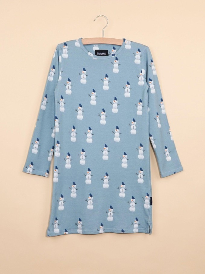 Mr Snowman Long Sleeve Dress Kids from SNURK