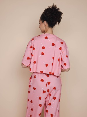 Lollipop Love Cropped T-shirt Dames from SNURK