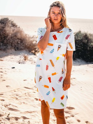 Popsicles T-shirt Dress Dames from SNURK