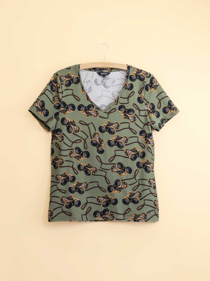 Binoculars V-neck T-shirt en Shorts set Dames from SNURK