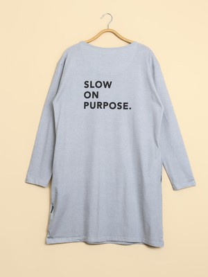 Slow Grey Long Sleeve Dress Dames from SNURK