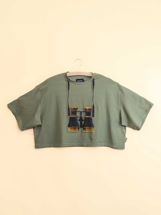Binoculars Cropped T-shirt en Shorts set Dames from SNURK