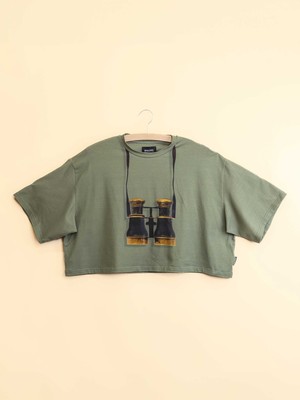 Binoculars Cropped T-shirt en Shorts set Dames from SNURK