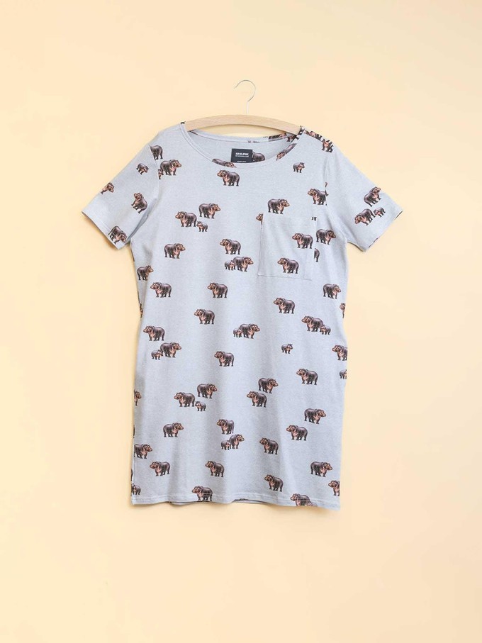 Hippos T-shirt Dress Dames from SNURK