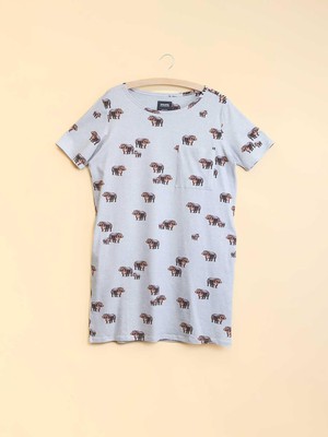 Hippos T-shirt Dress Dames from SNURK