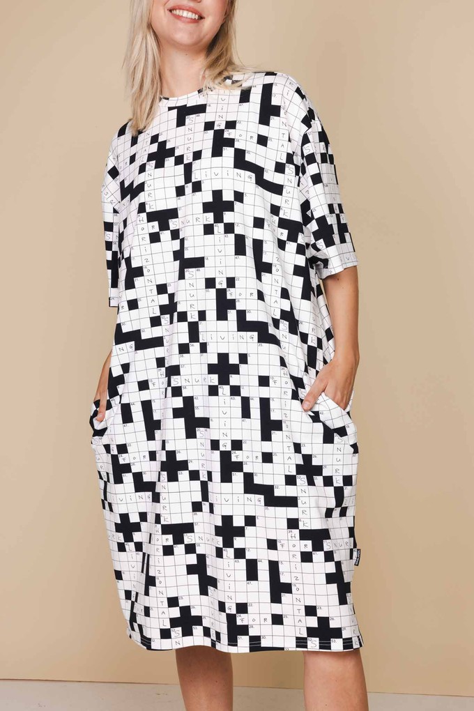 Crossword Relaxed Tee Dress Dames from SNURK