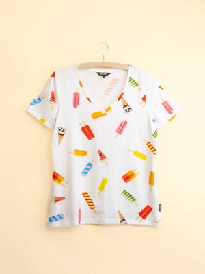 Popsicles V-neck T-shirt en Shorts set Dames from SNURK