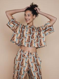 Bowie Cropped T-shirt Dames via SNURK