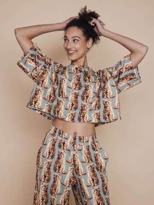 Bowie Cropped T-shirt Dames from SNURK