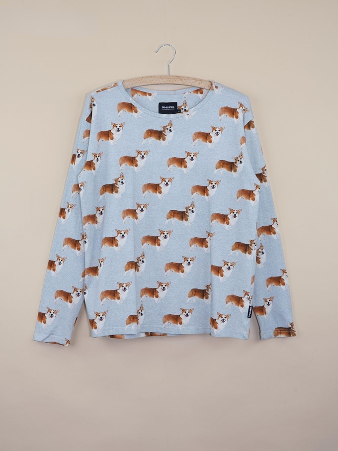 Corgi Time T-shirt lange mouwen Dames from SNURK