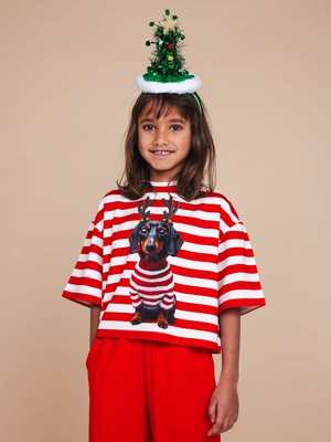 Pierre Xmas Cropped T-shirt en Wijde broek set Kids from SNURK