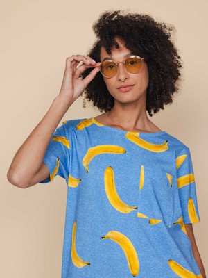 Banana Blue T-shirt Dress Dames from SNURK