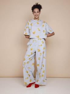 Chips Cropped T-Shirt en Wijde broek set Dames via SNURK