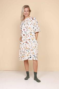 Terrazzo Relaxed Tee Dress Dames via SNURK