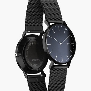 Black Solar Watch | Black Mesh from Solios Watches