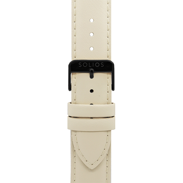 Cream Eco Vegan Leather Strap from Solios Watches