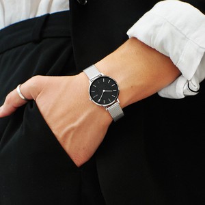Black Mini Solar Watch | Silver Mesh from Solios Watches