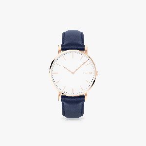 White Solar Watch | Blue Vegan Leather from Solios Watches
