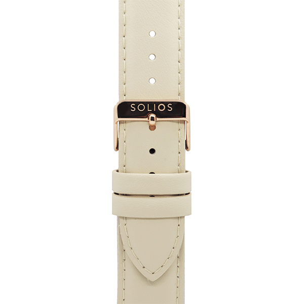 Cream Eco Vegan Leather Strap from Solios Watches