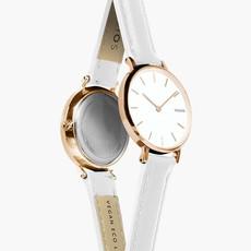 White Mini Solar Watch | White Vegan Leather van Solios Watches