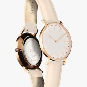 White Solar Watch | Cream Vegan Leather from Solios Watches