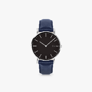Black Solar Watch | Blue Vegan Leather from Solios Watches