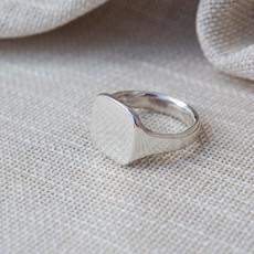 Squared Signet ring  - Silver van Solitude the Label