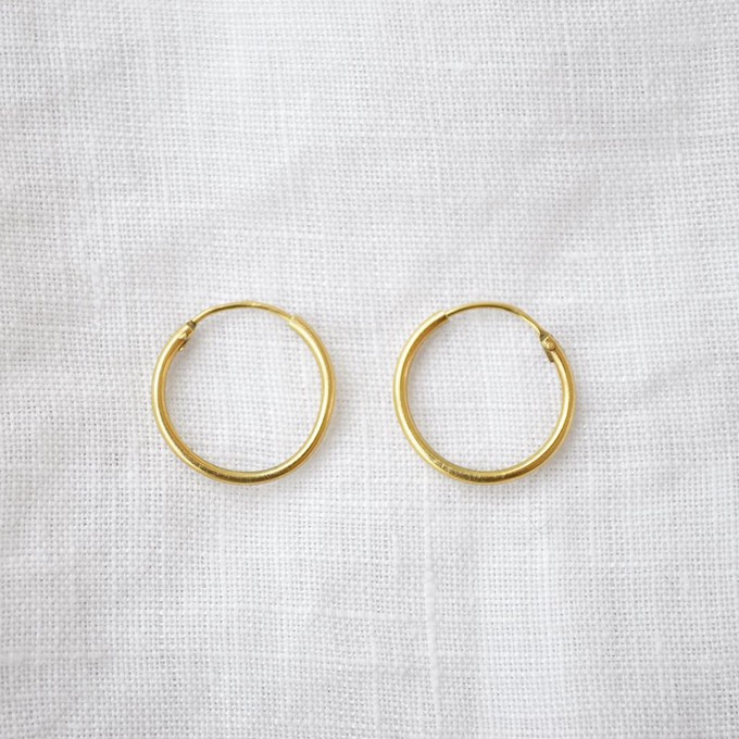 Earhoops - Gold 14k from Solitude the Label