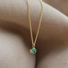 Emerald Necklace - Gold 14k van Solitude the Label