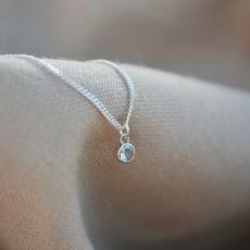 Aquamarine Necklace - Silver van Solitude the Label